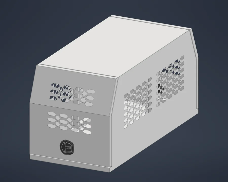 [DOG-CAGE-FP-800-2D-ALY] 800 2-Door Dog Cage - Alloy Flat Plate