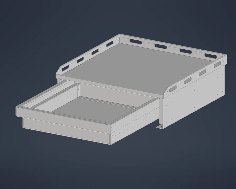 [TCAN-ACC-SIDEBOX-SMALL-C] Mid-Size Ute Canopy Side Box – Type C
